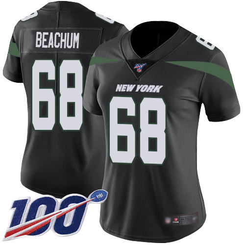 New York Jets Limited Black Women Kelvin Beachum Alternate Jersey NFL Football 68 100th Season Vapor Untouchable